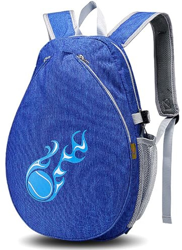 HoveeLuty Sac de Tennis pour Enfants, 28 x 40 x 15 cm, Sac à Dos de Tennis en Tissu Oxford imperméable avec Poches en Filet, capacité, résistant à la saleté et l'usure, Dos pour ad