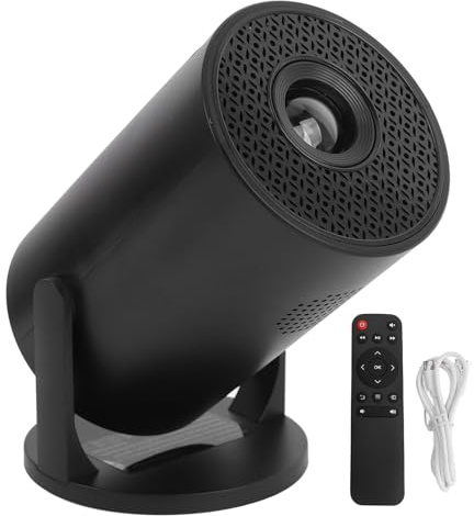 Mini Proyector HD, 1080p con Pantalla de 150 Pulgadas, Rotación 270°, 8000 Lúmenes, Compatible con USB, HDMI, Smartphone