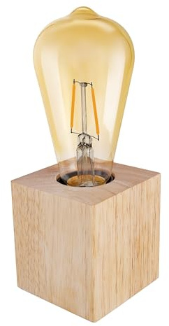 OSRAM Lampada da tavolo 1906 Edison E27 2,5W, 2400K, marrone legno, 220 lm, stile vintage, sostituibile