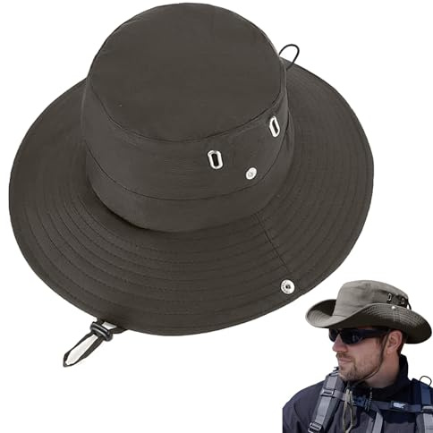YUZHEDM Hat Hat Herr Fiskargubbla Herr Kåpor och UV-skydd Mesh Andningsbar, Sol Sommar Bucket Hat Trekking Vandring Vikbar Bergskydd UV för Camping Jakt, one size