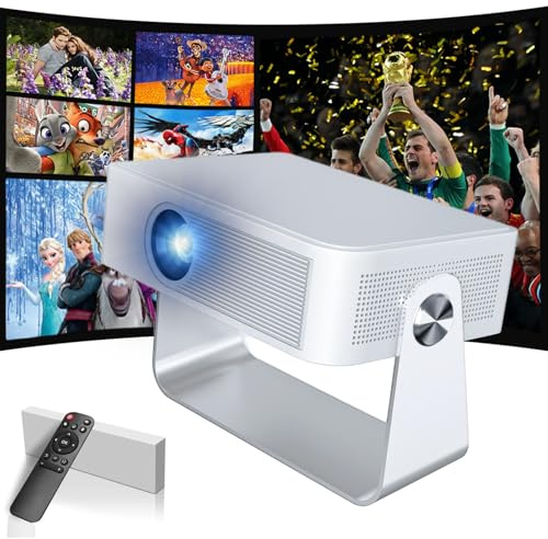 Mini Beamer mit WiFi 6 und Bluetooth 5.4, tragbarer Projektor 4K/1080P Unterstützung, Video Beamer mit Fernbedienung, Smart Projektor kompatibel mit Smartphone/TV Stick/HDMI/USB/Laptop
