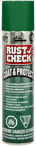 Rust Check Coat & Protect – Heavy Duty Undercoating Spray for Trucks, Undercarriages, and Trailers – Rust Prevention and Corrosion Protection Coating for Automotive and Bare Metal Surfaces – 350g