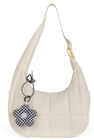 boshiho Kleine Puffer Tasche Damen: Gesteppte Mini Umhängetasche mit verstellbarem Riemen — Leichte Hobo Bag für Arbeit Reise Shopping Geschenk