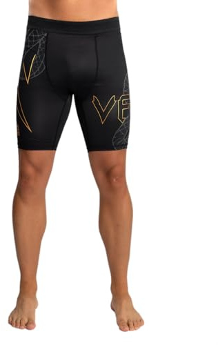 Venum Serpenti Vale Tudo Shorts - Black/Silver/Gold - Medium