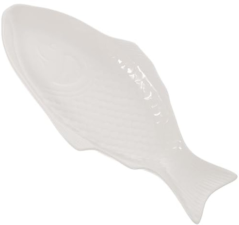Kichvoe Kreativer Keramik Fischteller 11.02X5.71X0.59In Multifunktionale Servierplatte Für Snacks Meeresfrüchte Zuhause Und Restaurant