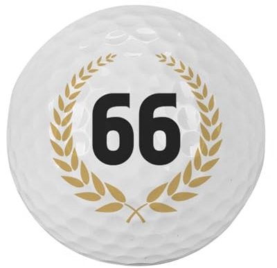 Herz & Heim® 3er Set Golfbälle personalisiert mit Zahl – Golfball Set mit individuellem Aufdruck – Geschenk für Golfer zu Geburtstag, Jubiläum, Turnier