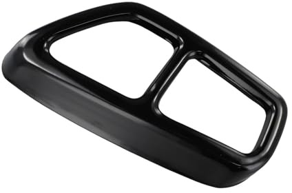 Lecreatekit Schwarz Edelstahl Auspuff Schalldämpfer Rohr Endrohr Abdeckung Blende für BMW Serie G31 2018-2022 Hell Schwarz Dekorrahmen
