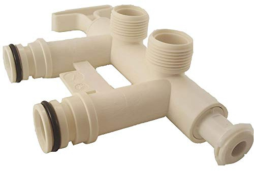 7129871 - Pieza original del fabricante original - Válvula de derivación del ablandador de agua con adaptadores roscados