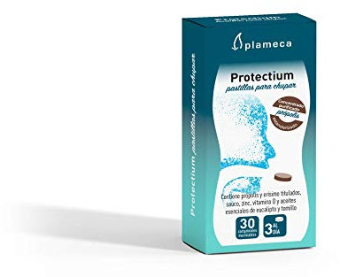 Plameca Protectium Pastillas para Chupar Garganta, Defensas, Erísimo, Zinc, Saúco y Vitamina D, 30 Comprimidos Masticables