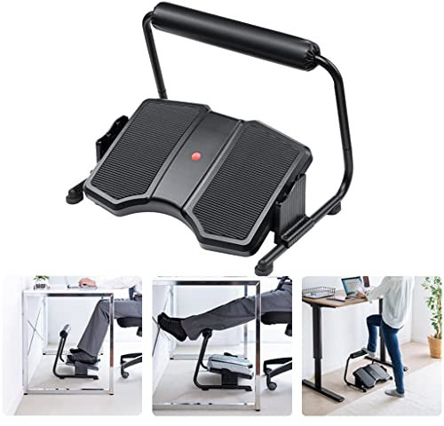 RIAMTGCX Fußstütze Büro Schwarz ergonomische Fußablage höhenverstellbar & neigbar, Beinablage