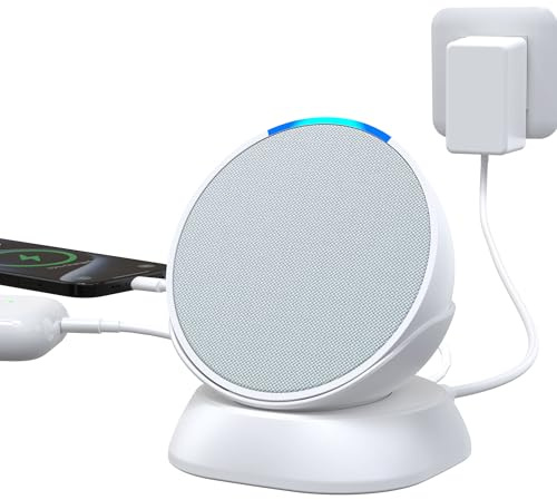 Supporto per Pop con porta di ricarica USB-C/A – Supporto di ricarica base compatibile con telefono cellulare (bianco)