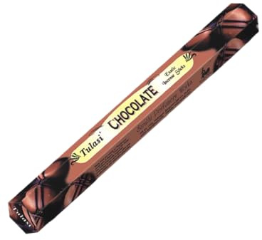 GECO Green ECOmmerce | Chocolate - 20 Bastoncini di Incenso al Profumo di Cioccolato (40g) - Una deliziosa tentazione per i tuoi sensi (20 Stick, Chocolate)