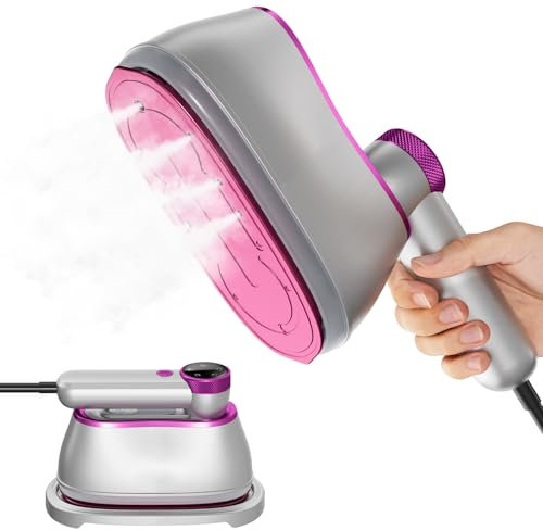 LUCUHM Handheld Travel Steamer for Clothes - Portable Iron Steamer Clothing for Efficient Wrinkle Removal - Mini Lightweight Garments Steamer for Travel, Home, Office – 15s Fast Heat, 180ml Water Tank