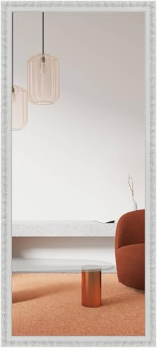 nielsen HOME Wandspiegel, 70 x 170 cm, Holz, Weiß, Ganzkörperspiegel für alle Wohnbereiche, Hoch- & Querformat, anpassbare Aufhänger, Francesca
