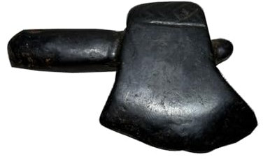 LONDAEE Pezzo di maniglia della mano dell'ascia del soldato del meteorite del ferro nero della cultura della montagna rossa antica