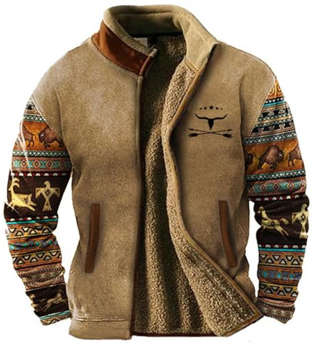 Generisch - Giacca in pile da uomo per camionisti, cappotto invernale, giacca da transizione, calda giacca invernale con cerniera, parka invernale, giacca outdoor, colletto alto, giacca in felpa