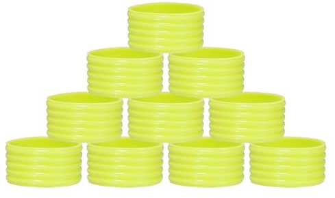 QUARKZMAN tennisracket silikon greppring racketband gummiring halkfri absorberande overgrip hållare för badminton squash handtag gul 10 stycken