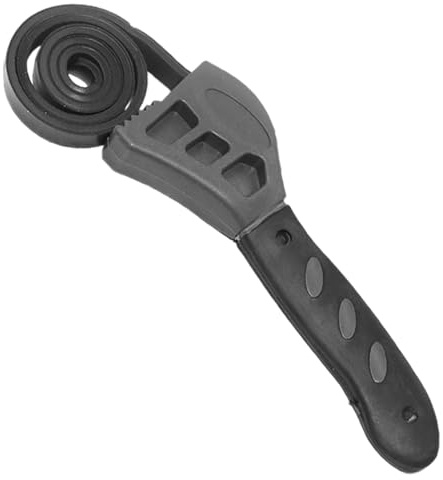 ApexPine 500mm Universal Strap Wrench, Adjustable Rubber Jar Opener, Non-Slip Bottle Lid Opener for Arthritis Hands, Multi-Purpose Tool for Kitchen Jars, Oil Filters, Pipes