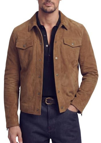 BARONE Giubbotto pelle Uomo - Giacca in vera pelle artigianale, Giubbotto autunno Primavera - Made in Italy Made In Italy - ALE