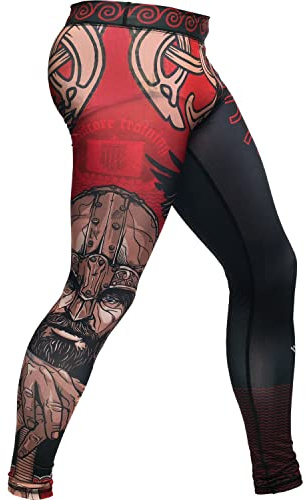 Hardcore Training Viking 3.0 Schwarz Herren Compression Pants Kompressionshose Sportkleidung Grappling MMA Kampfsport BJJ Hose No Gi