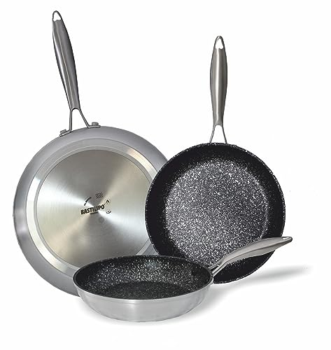 Bastilipo - Padella in alluminio pressofuso Titanium Pro, diametro 20 cm, pietra antiaderente