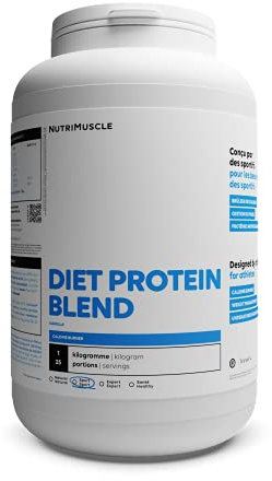 Nutrimuscle - Diet Protein Blend - 1 kg - Vanille - Mélange protéines - Musculation - Maintien de la Masse musculaire - Objectif Sèche