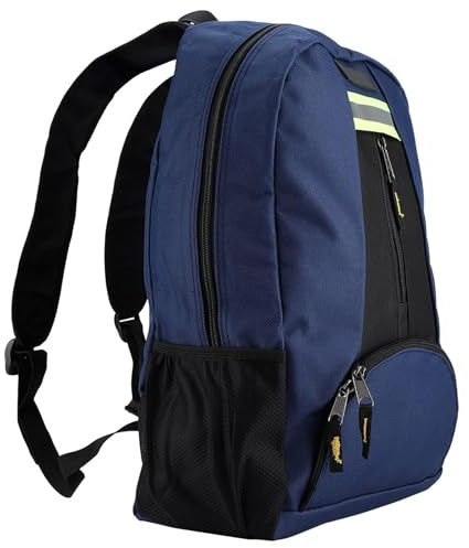 Hztyyier Sac à Dos en Tissu Oxford, Sac à Outils pour électricien, Dos réglable et compartiments multiples pour plombier et réparateur (Bleu)
