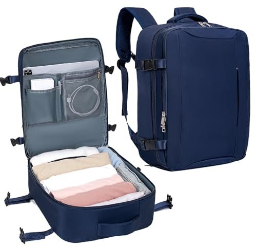 VMIKIV Handgepäck Rucksack für Easyjet 45x36x20 Reiserucksack Damen Herren für Laptop 15,6 Zoll 32L Tasche Flugzeug Flug Genehmigt für Reisen