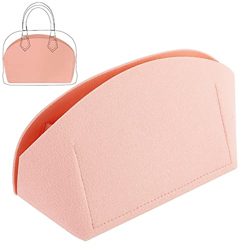 WADORN Filz-Handtaschen-Organizer-Einsatz Für LV Alma BB, Shell Shaper Tragetaschen-Organizer, Filzeinlage, Ordentlicher Organizer, Tasche In Tasche Mehrere Fächer Innentasche, 11x19x13.3 cm (Rosa)