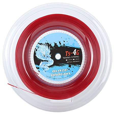 Okuyonic Bobina per Corde da Tennis, Corda per Racchetta da Tennis in Poliestere ad Alta Resistenza per Palestra per Giocatori migliorati(Rosso, 1,30 mm) Accessori per Badminton e Tennis