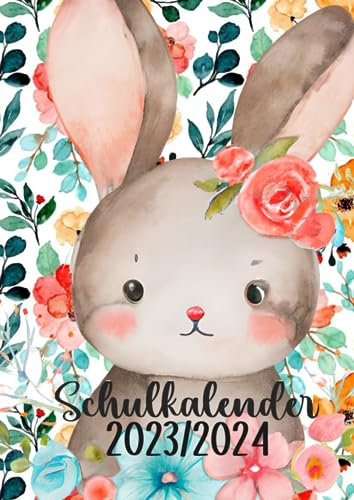 Schülerkalender 2023,2024 a5: Buchkalender 2023, 2024 , FürKinder (Mädchen und Junges), Weekly, Tiere, Kaninchen,