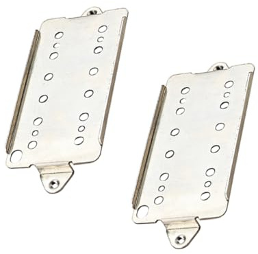 Gitarren Tonabnehmer Grundplatte Gb706 2 Stück Silber Metall | Belüftungslöchern, Glatte Oberfläche, Verschleißfest, Basis für Pickup und Zubehör für Musikinstrumente
