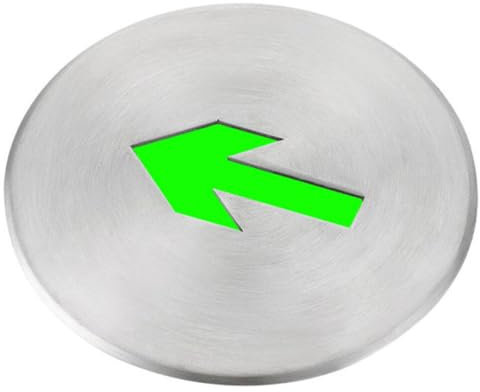 Angoily Notfall-Pfeilschild Leuchtendes Sicherheitsschild Leuchtet Im Dunkeln Ausgangsschild Gerades Fluoreszierendes Pfeillicht Für Bar Café Einzelhandelsgeschäft 12 Cm