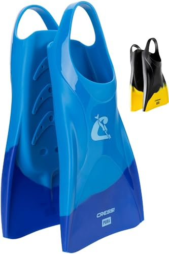 Cressi Pura Fins - Silikonflossen zum Schwimmen und Schnorcheln, Blau/Azur, 43/45, Unisex Erwachsene