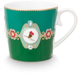 Pip Studio Love Birds Medallion Henkelbecher grün 250ml