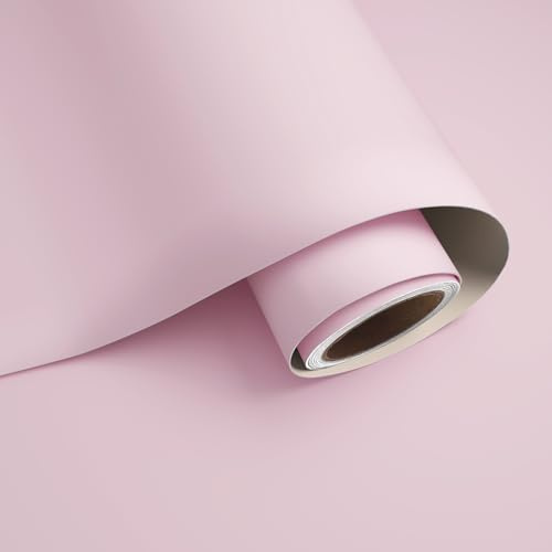 VaryPaper Papel Pintado pared Rosa Palo Moderno 40cmx200cm Papel de Pared Rosa Mate Vinilo para Muebles Papel pared Infantil Niña Salon Papel Decorativo Adhesivo Armarios Estanteria