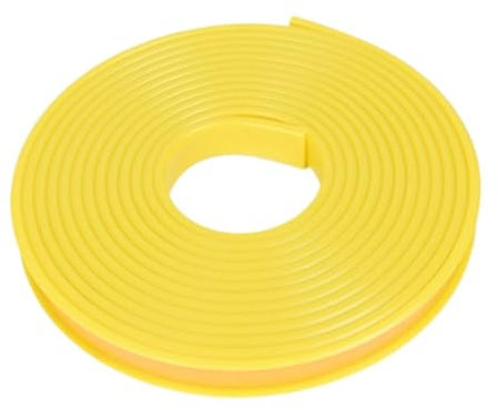 QZLNONTK U-förmiges Kantenband, 16,4 ft Selbstklebender zusammenklappbarer Kantenschutz, Thekenkante for Schrankreparatur, Möbelschutz(Yellow,9mm)