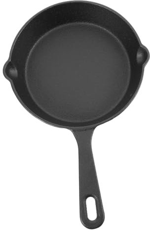 Happyyami Mini Padella Antiaderente Ghisa Per Uova Piccola Padella Da Cucina Versatile Per Colazione Per Campeggio e Cucine Piccole Design Compatto e Manico Ergonomico