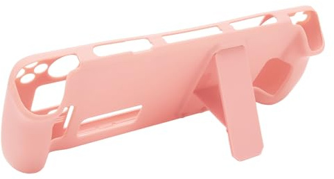 Full Protective Case for Steam Deck, Kickstand Case Shockproof Ergonomic Impact Resistant Grip Case with Built-In Kickstand (Rose)