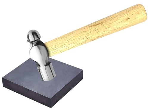 Kits de fabrication de bijoux, Bijoux Mini Marteau Tête De Fer Balle Pein Marteau Forte Poignée en Bois, Bijoux Mini Marteau Tête De Fer Balle Pein Marteau Forte Poignée en Bois avec Bloc De Banc