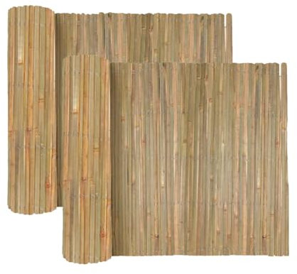 JUANIO Lot de 2 Canisse en Bambou, Brise-Vue clôture de Jardin décorative extérieure, Protection Contre Le Vent et Le Soleil - Hauteur 100 x Longueur 300 cm