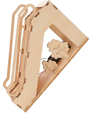 Hohopeti Kit Elevatore Elettrico in Legno DIY Esperimento Scienza Stem con Modellino Scala Mobile Educativo per Progetto Didattico Ingegneria e Materiale Sicuro Batterie