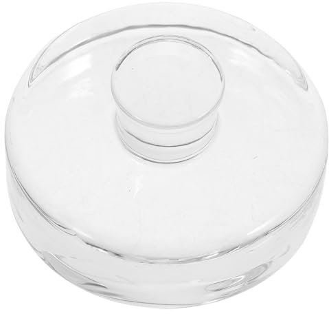 TOYANDONA Peso De Fermentación De Vidrio para Frascos De Boca Ancha, Pesa Compacta y Ligera, Vaso De Cristal para Conservas y Encurtidos, Uso Fermentación Casera,