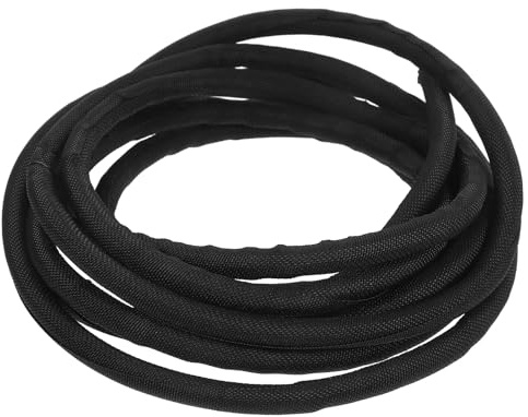 8mm Protège-câble 3 Mètres Noir Auto-enroulant, en Polyester pour Câbles | Résistant à L’usure la Corrosion, Installation Facile, Usage Maison ou Atelier, pour Fils Jusqu’à 9mm