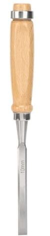 Adfaga Ciseau à bois de qualité professionnelle de 10 mm, outil de menuiserie de précision à lame tranchante en acier au chrome vanadium robuste pour les menuisiers et les artisans