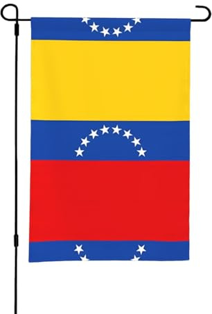Bandera de Venezuela con impresión grande para jardín, bandera de dos caras para exteriores con diseño de impresión completa