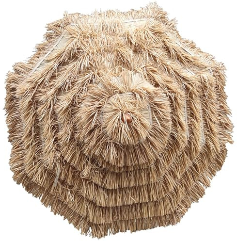 MMXYNXYD Tela de Repuesto para Sombrilla 8 Varillas, Cubierta para Terraza, Toldo de Mesa Exterior, Anti-UV, Estilo Hawaiano Tiki(2.7m/9ft)