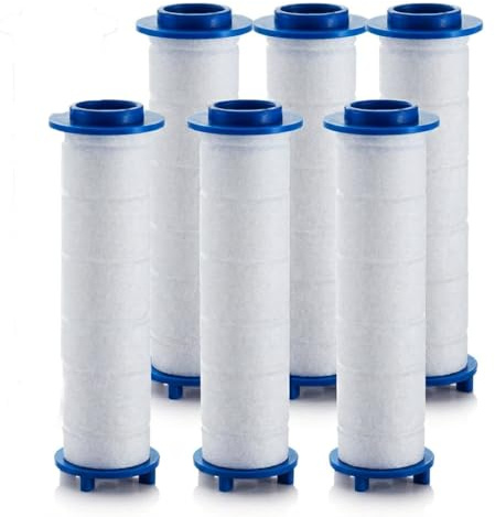 Filtre Pommeau de Douche, 6 Pièces Filtre Douche en Coton PP Anti-Calcaire Amovible pour Douchette 95mm
