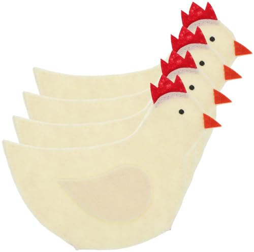 Healeved Warmer Eierwärmer aus Filz in Hühnerform für Osterdekoration und Frühstückstisch Praktischer Eierbeutel als Dekorativer Eierabdeckung