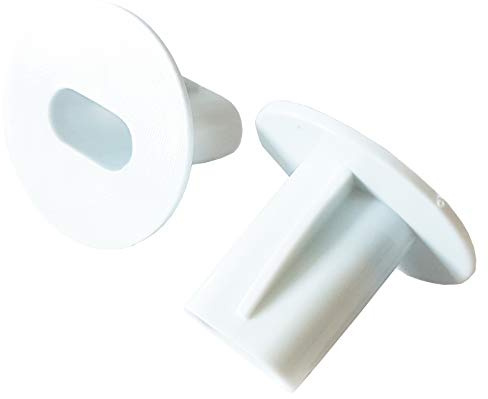 50 X 8 mm Blanc Double entrée de câble/double Shotgun buissons/œillets – Feed par Mur/pour brique – Coaxial/Satellite trou capuchons pour plaque nette – CCTV/DVR